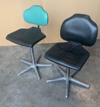 9x Ergonomische stoelen inpakafdeling Elbro, Fx 45, zwart, bouwjaar 20
